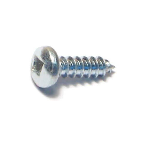 Midwest Fastener Sheet Metal Screw, #6 x 1/2 in, Zinc Plated Steel Pan Head Square Drive, 100 PK 08706 - main